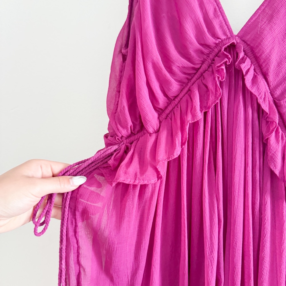 Free People Magenta V-Neck Sundress - Picture 2 of 6